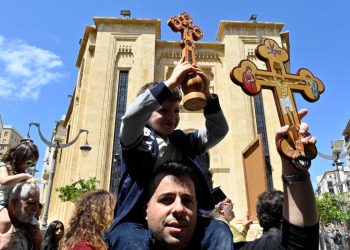 Cristiani a Beirut (Ansa)