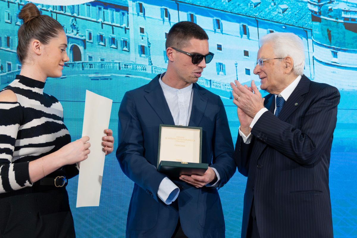 Nicolas Marzolino e Sergio Mattarella