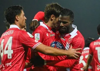 La gioia dei calciatori del Monza (acmonza.com)