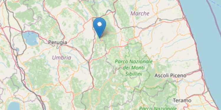 Terremoto oggi a Perugia