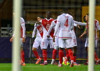 Il Monaco esulta all'Aspmyra (Foto ANSA)