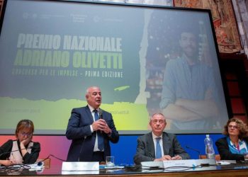 La cerimonia di premiazione del Premio Nazionale Olivetti