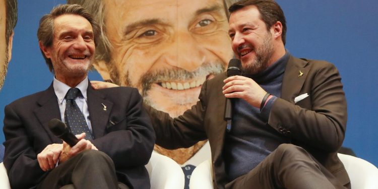 Salvini e Fontana, Lega Lombardia