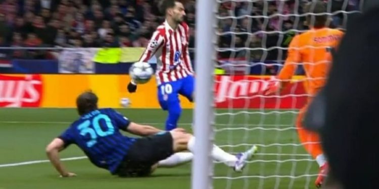 L'episodio dubbio di Atletico Madrid Inter (Foto: Web)