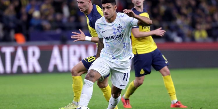 Luis Henrique in Champions League con l'Inter (Foto ANSA)