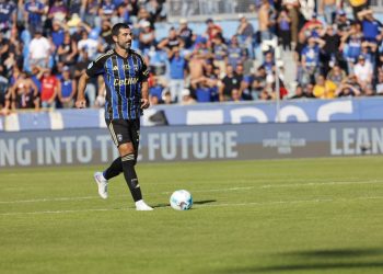 Raul Albiol con la maglia del Pisa (Foto ANSA)