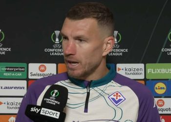 Edin Dzeko nel post partita di Conference League (Foto: Web)