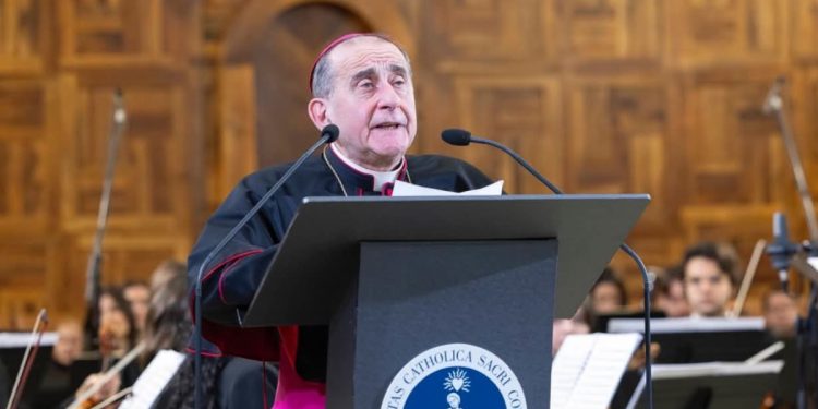 Mario Delpini, arcivescovo di Milano, all'Università Cattolica