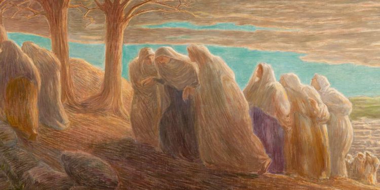 Gaetano Previati, "Via al Calvario" (1912, particolare)