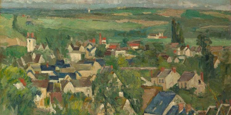 Paul Cézanne, "Veduta di Auvers" (1874 ca., particolare)