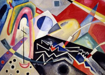 Quadri di Mirò ("Senza titolo") e Arp (Foto: mostra su Kandinsky e l'Italia a Gallarate)