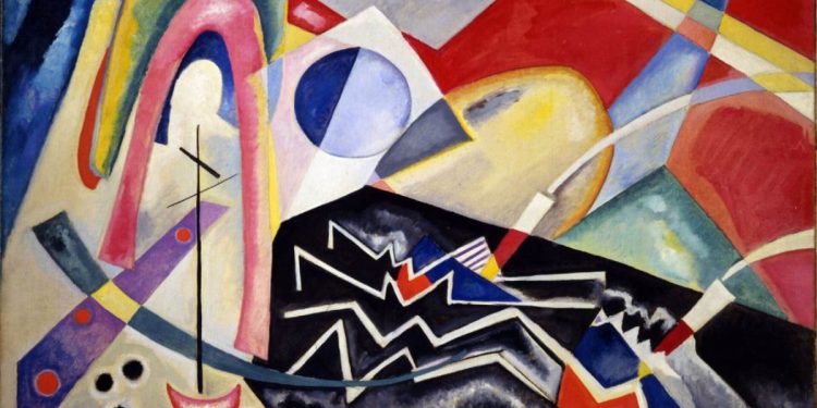 Quadri di Mirò ("Senza titolo") e Arp (Foto: mostra su Kandinsky e l'Italia a Gallarate)
