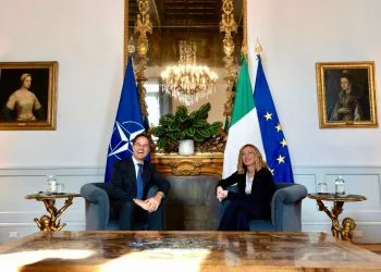 Meloni con il n.1 Nato