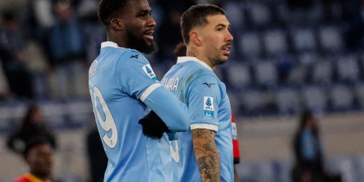 Dia e Zaccagni in campo con la Lazio (Foto Ansa)