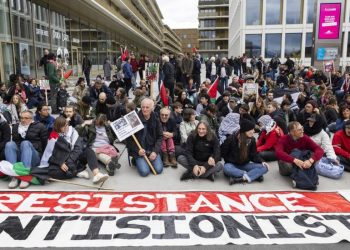 Svizzera: la manifestazione pro-Pal a Sion (Foto: screen video - RSI)
