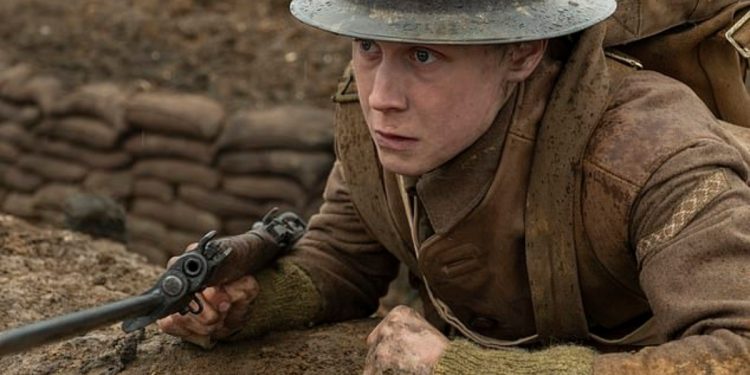 Una scena del film 1917, film in prima serata su Rai 2 (Foto Web)