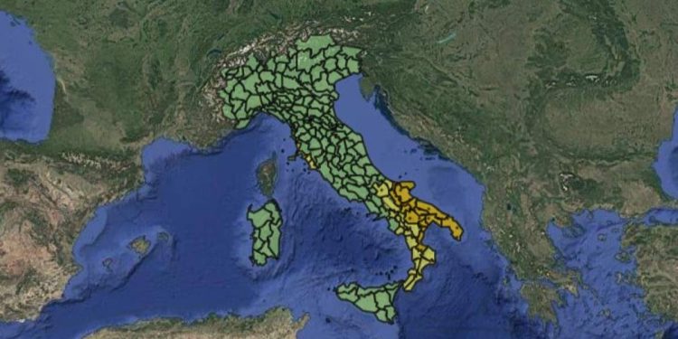 Allerta meteo 4 dicembre 2025 (Foto: Protezione civile)