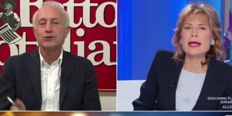 Travaglio vs Gruber a Otto e mezzo (Foto: La7)