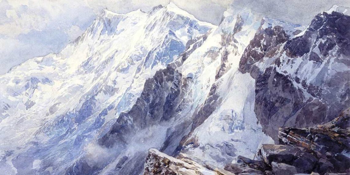 Il Monte Rosa visto da Edward Theodore Compton (1849-1921)