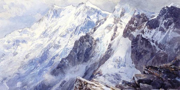 Il Monte Rosa visto da Edward Theodore Compton (1849-1921)