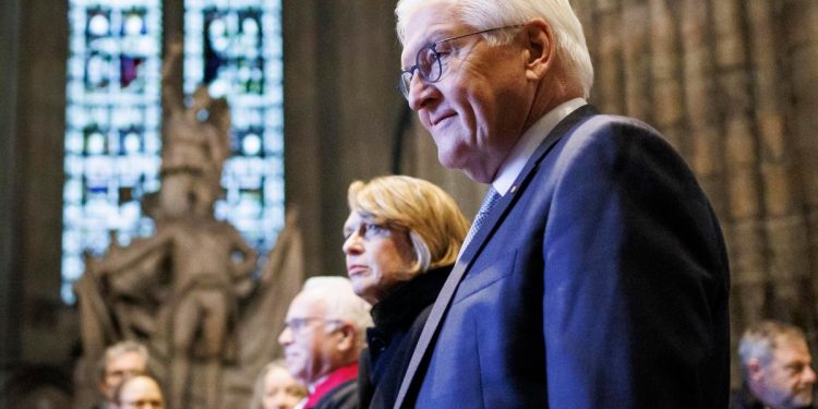 Frank-Walter Steinmeier, presidente della Repubblica Federale Tedesca, in visita in Gran Bretagna (Ansa)