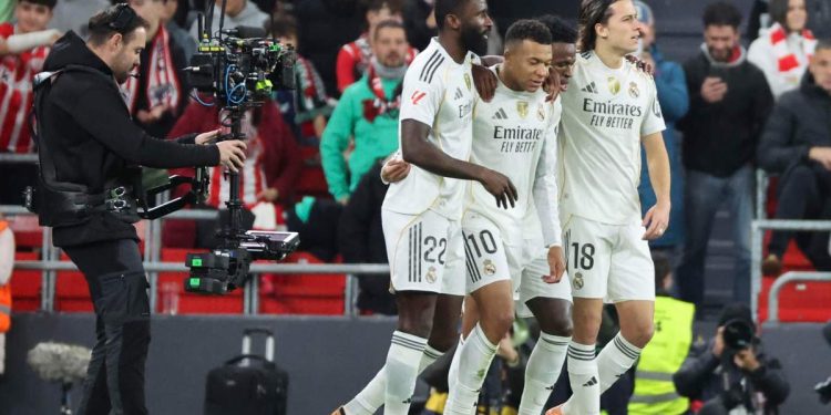 L'esultanza del Real Madrid (Foto ANSA)