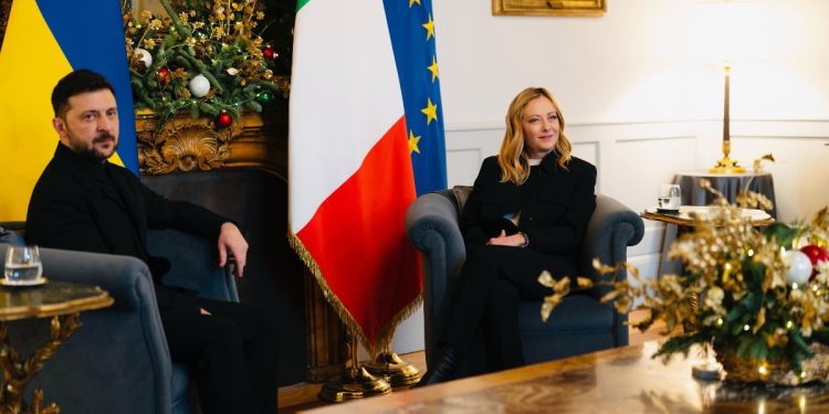 Meloni e Zelensky