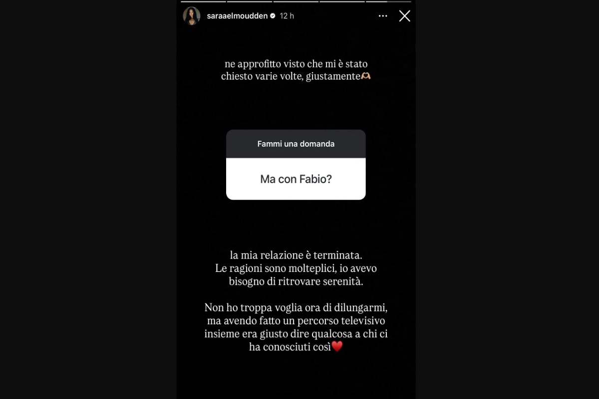 sara e fabio di temptation island si sono lasciati